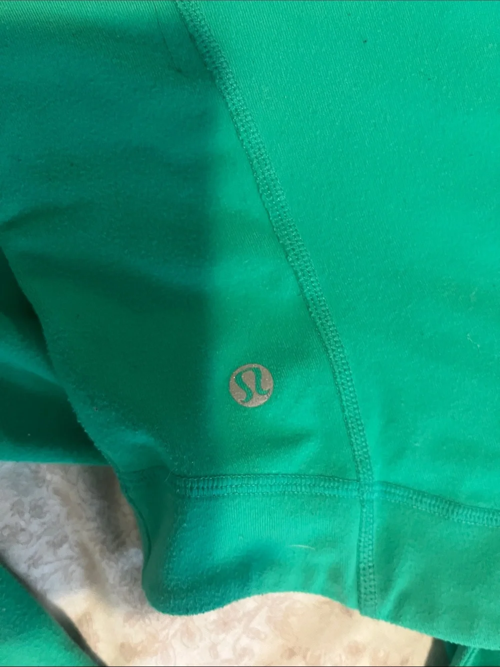 lululemon athletica Emerald Green Hooded Zip Jacket with Contrast Panels - Picture 5 of 5